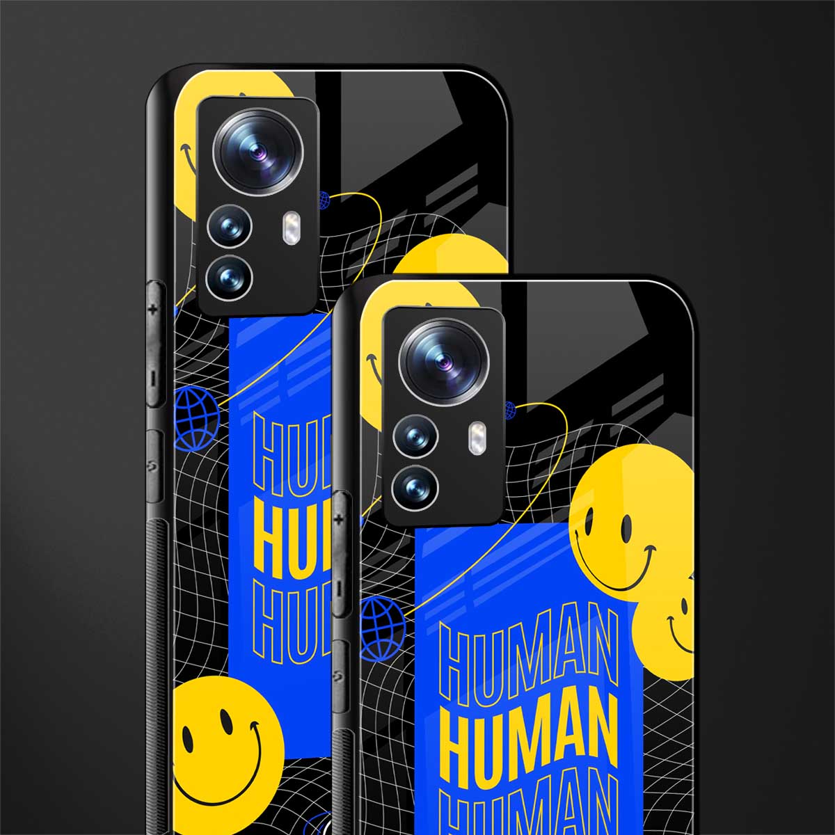 human being back phone cover | glass case for xiaomi 12 pro