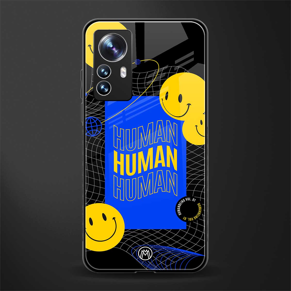 human being back phone cover | glass case for xiaomi 12 pro