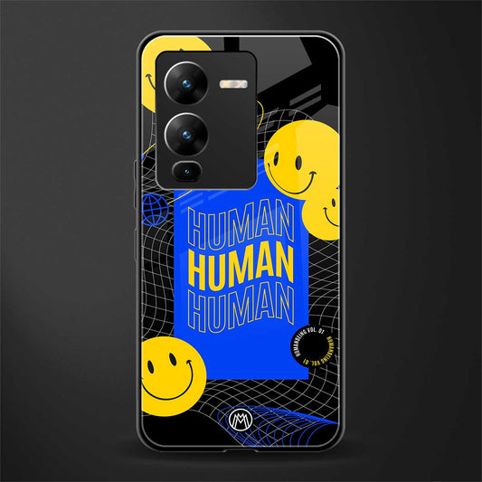 human being back phone cover | glass case for vivo v25 pro 5g