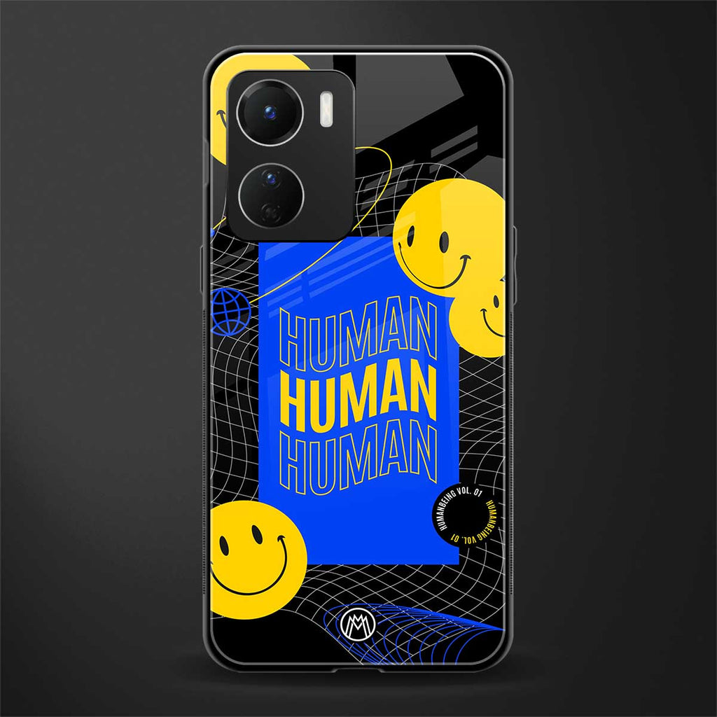 human being back phone cover | glass case for vivo y16
