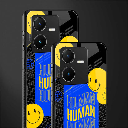 human being back phone cover | glass case for vivo y22