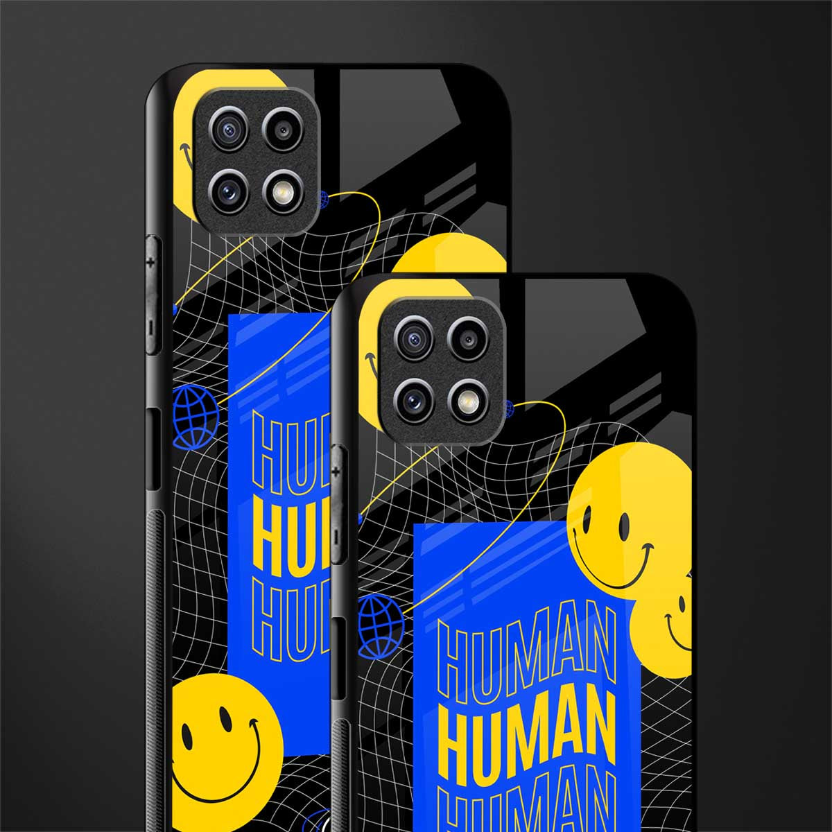 human being back phone cover | glass case for samsung galaxy f42