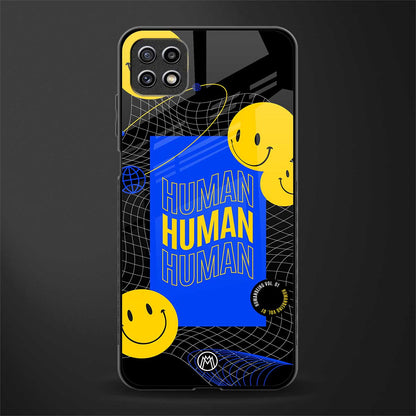 human being back phone cover | glass case for samsung galaxy f42