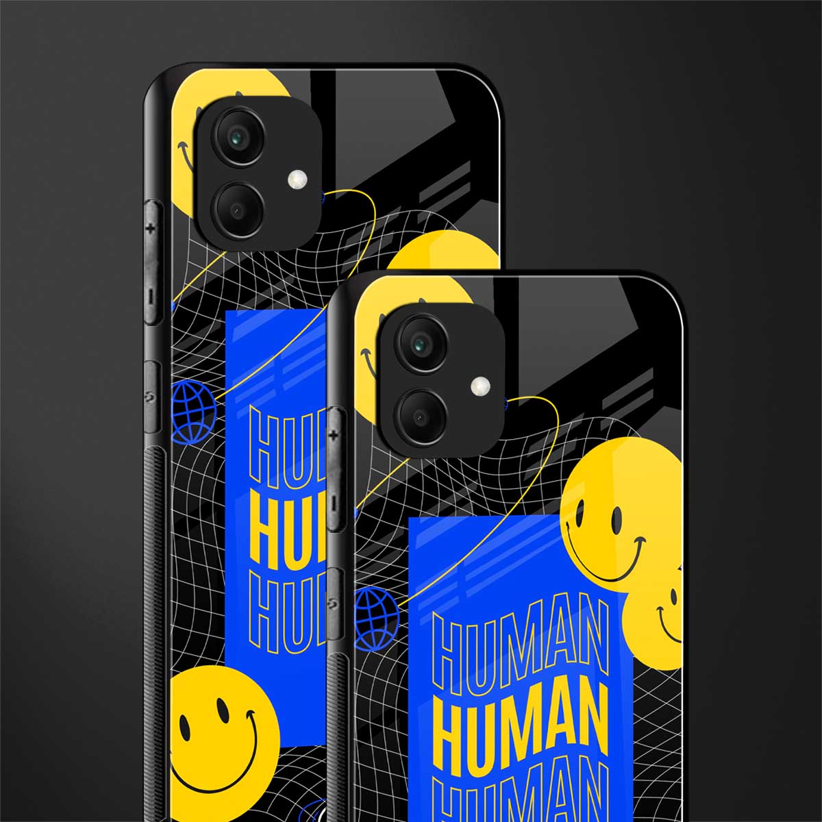 human being back phone cover | glass case for samsung galaxy a04