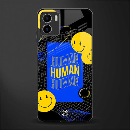 human being back phone cover | glass case for vivo y72