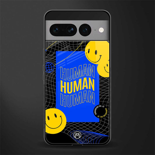 human being back phone cover | glass case for google pixel 7 pro