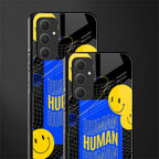 human being back phone cover | glass case for samsung galaxy a54 5g