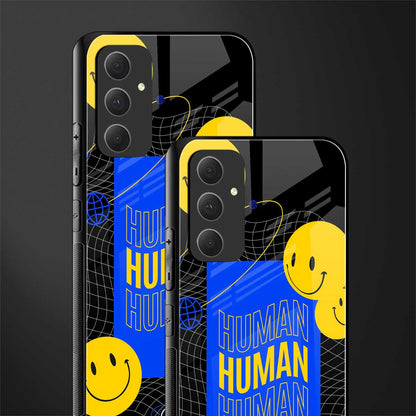 human being back phone cover | glass case for samsung galaxy a54 5g