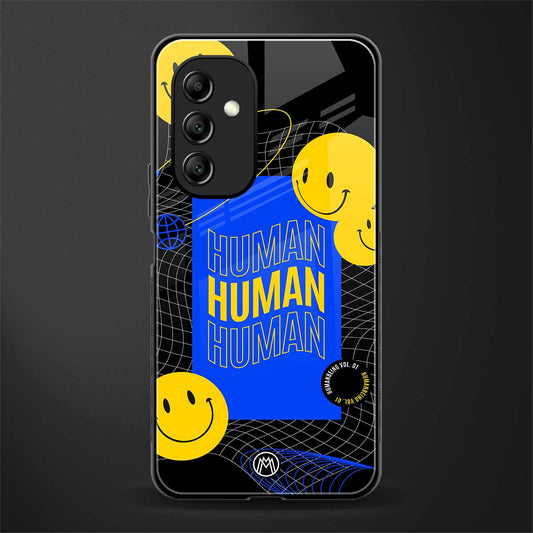 human being back phone cover | glass case for samsung galaxy a14 5g