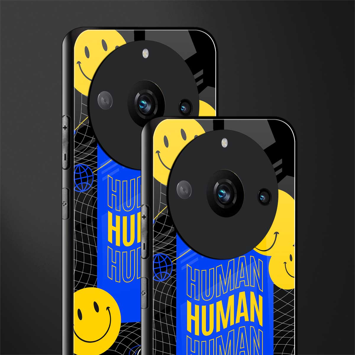 human being back phone cover | glass case for realme 11 pro 5g