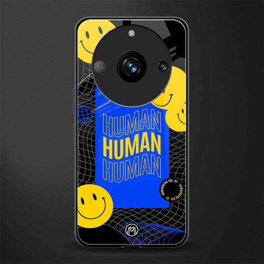 human being back phone cover | glass case for realme 11 pro 5g