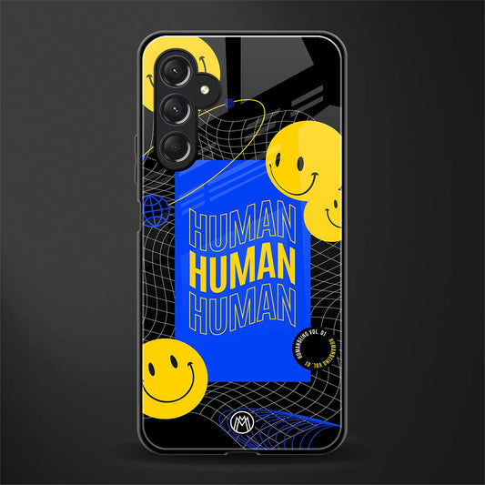 human being back phone cover | glass case for samsun galaxy a24 4g