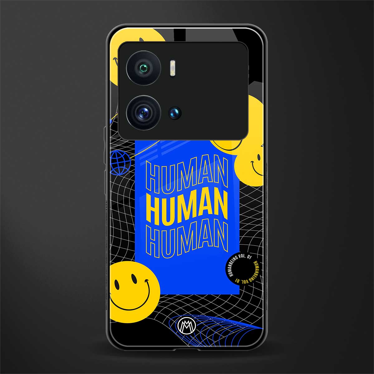 human being back phone cover | glass case for iQOO 9 Pro