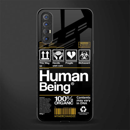 human being label phone cover for oppo reno 3 pro