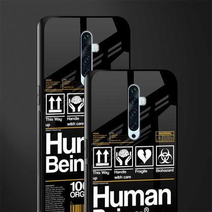 human being label phone cover for oppo reno 2f