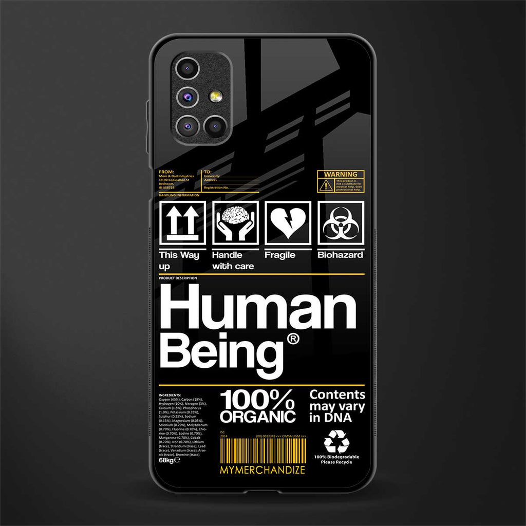human being label phone cover for samsung galaxy m51