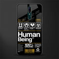 human being label phone cover for oppo a9