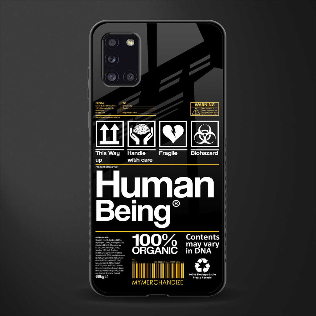 human being label phone cover for samsung galaxy a31