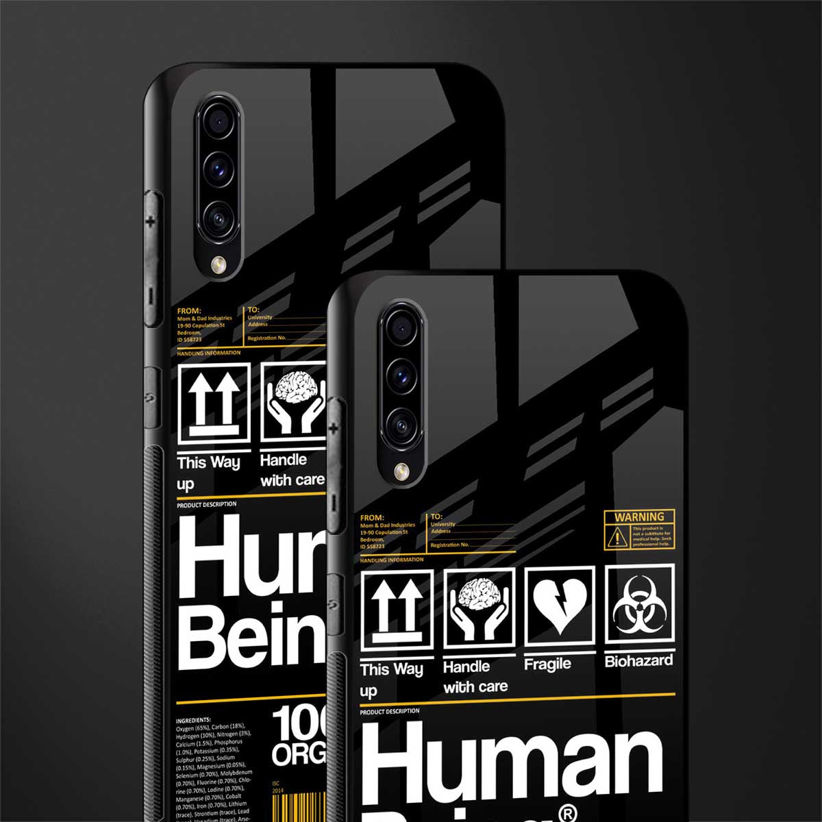 human being label phone cover for samsung galaxy a70s