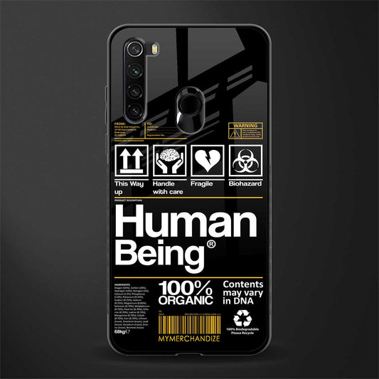 human being label phone cover for redmi note 8