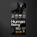 human being label phone cover for redmi note 8 pro