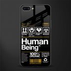 human being label phone cover for realme c1