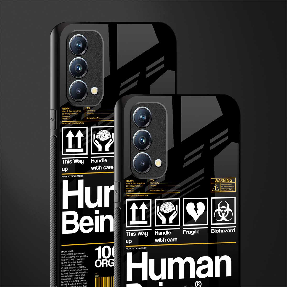 human being label phone cover for oppo f19