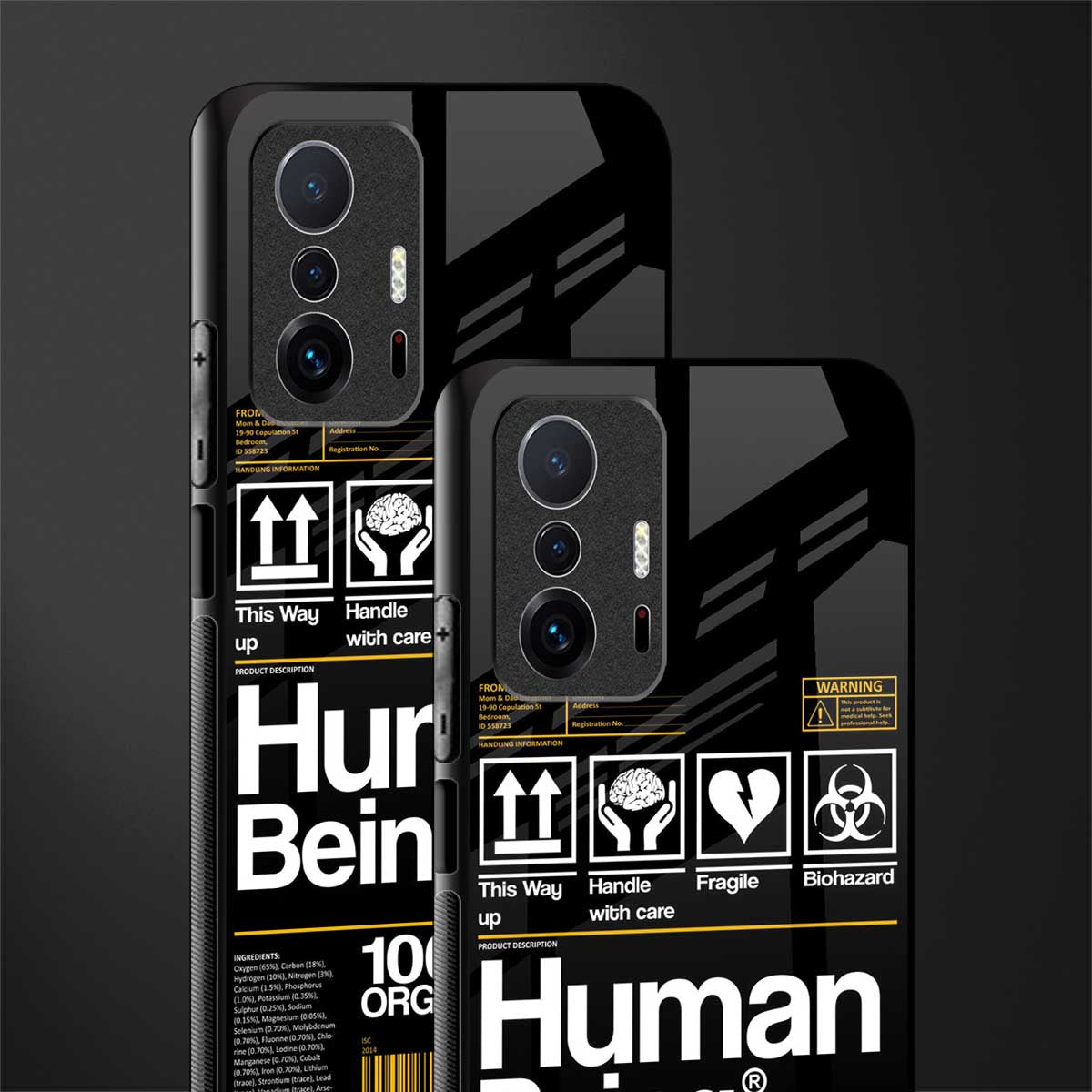 human being label phone cover for mi 11t pro 5g