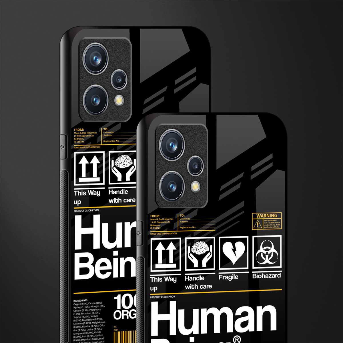 human being label phone cover for realme 9 pro plus 5g