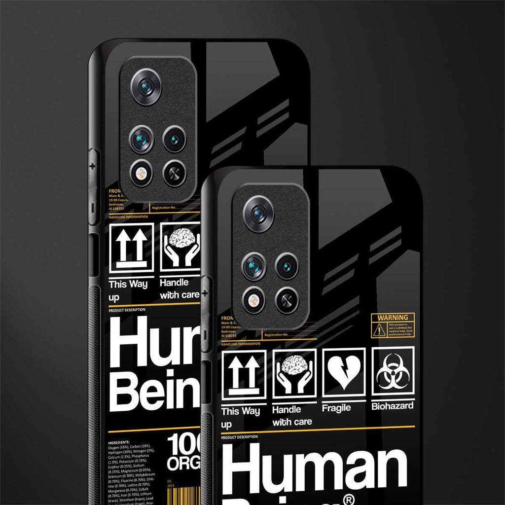 human being label phone cover for poco m4 pro 5g