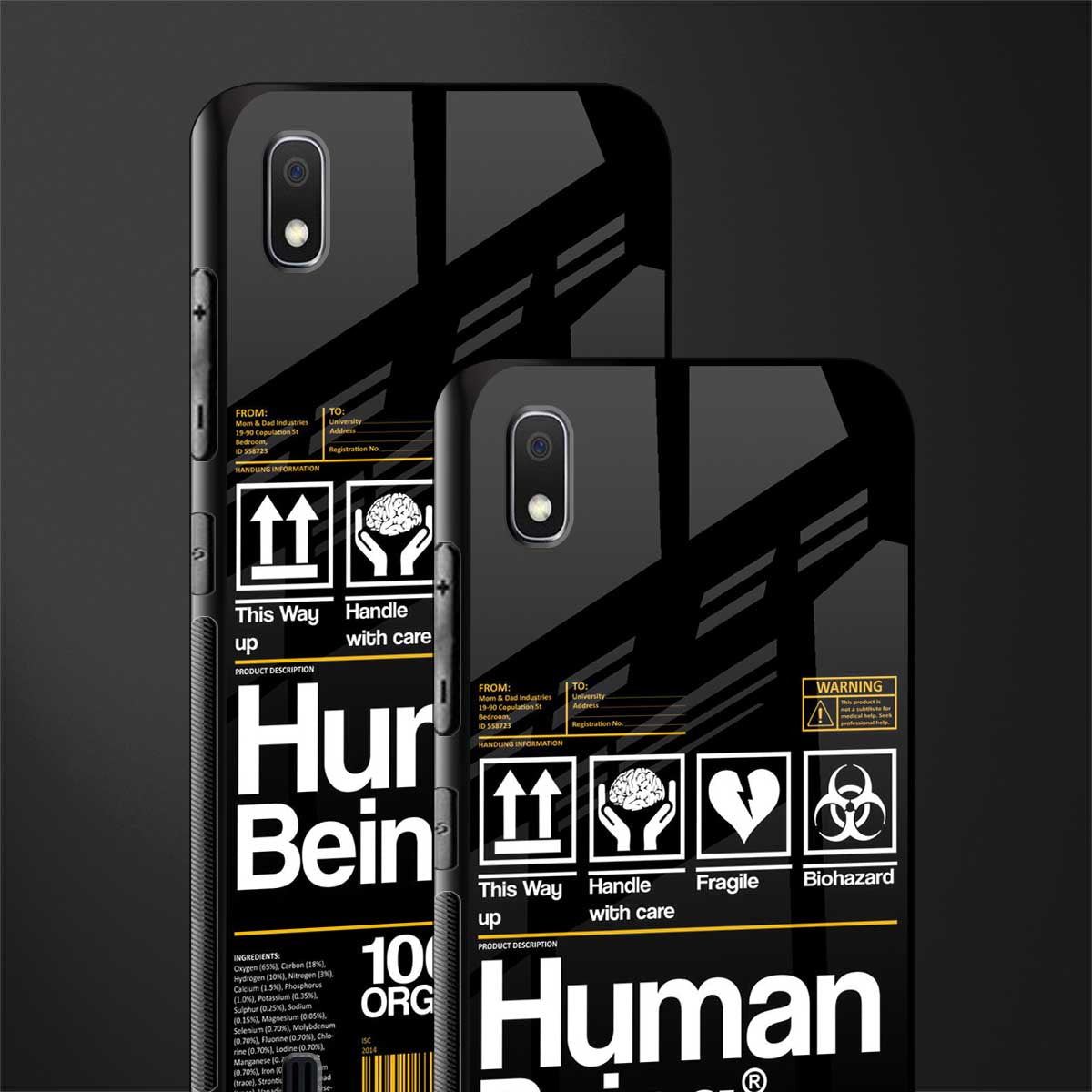 human being label phone cover for samsung galaxy a10
