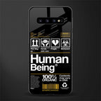 human being label phone cover for samsung galaxy s10