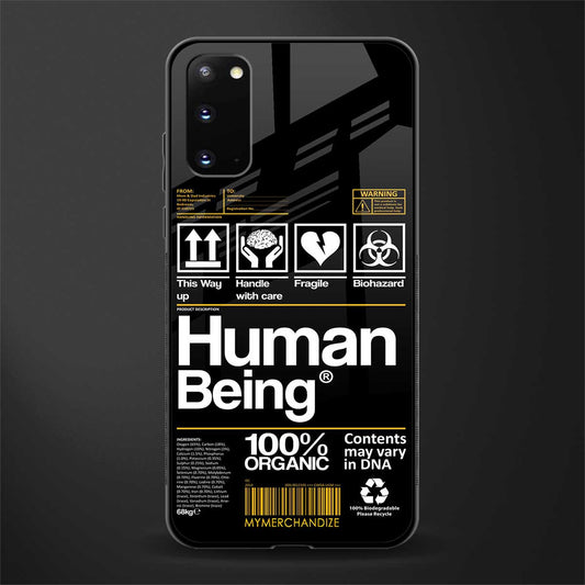 human being label phone cover for samsung galaxy s20