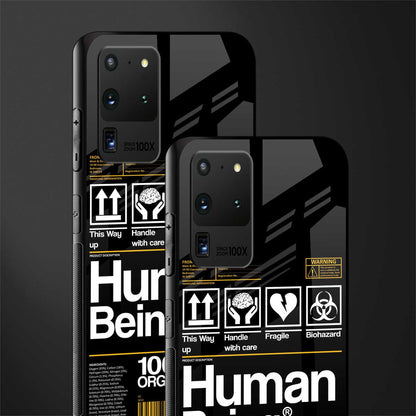 human being label phone cover for samsung galaxy s20 ultra