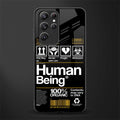 human being label phone cover for samsung galaxy s21 ultra