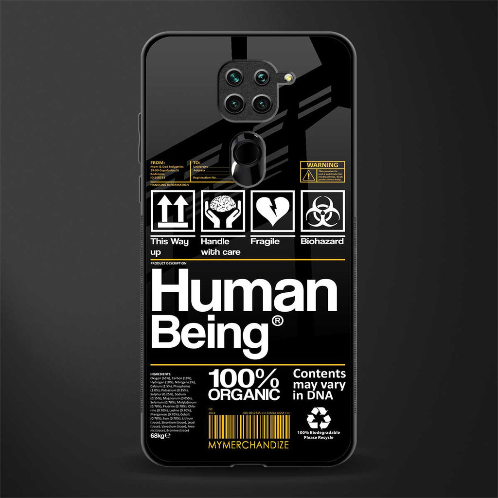 human being label phone cover for redmi note 9