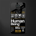 human being label phone cover for redmi note 9