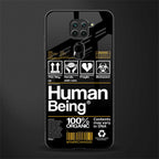 human being label phone cover for redmi note 9