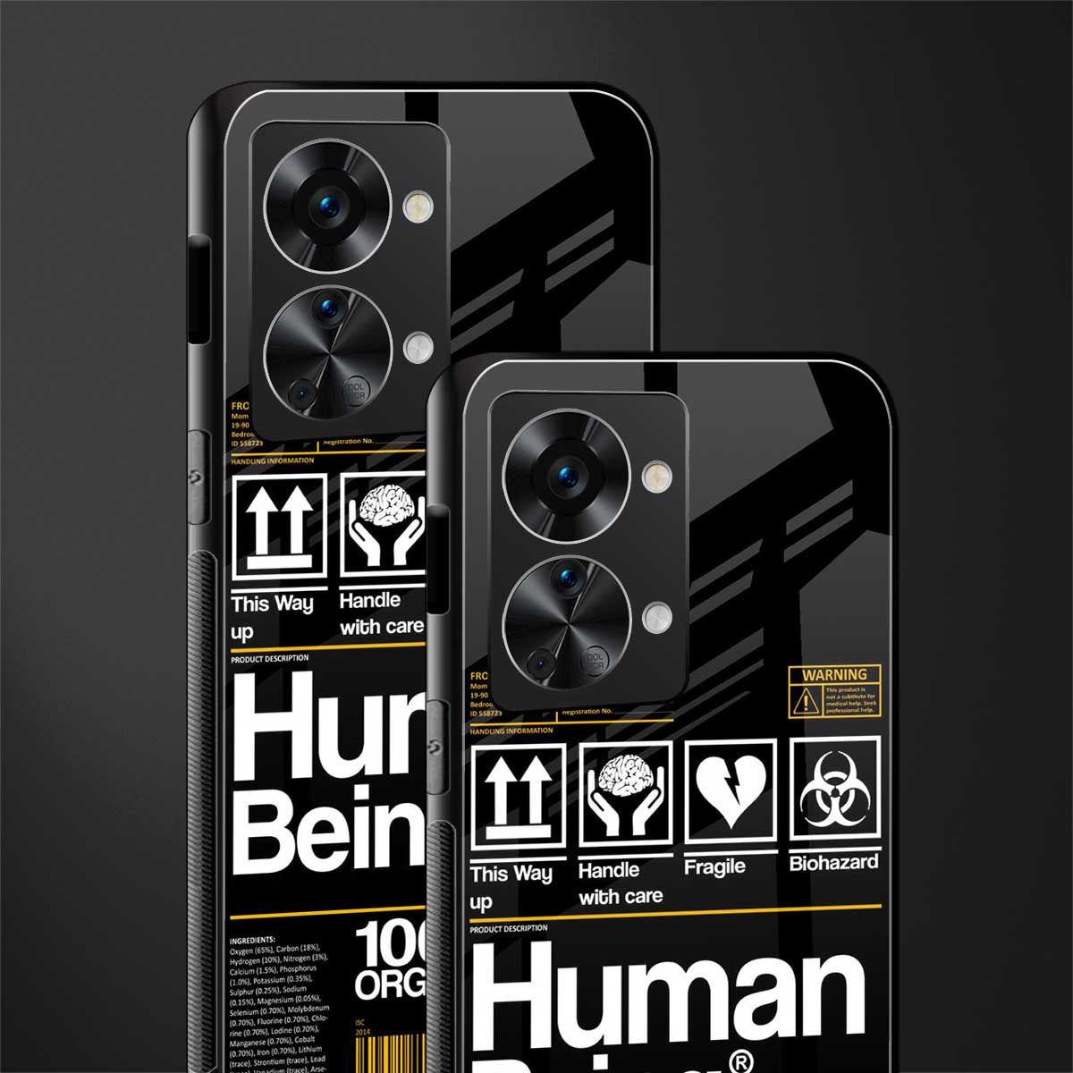 human being label glass case for phone case | glass case for oneplus nord 2t 5g