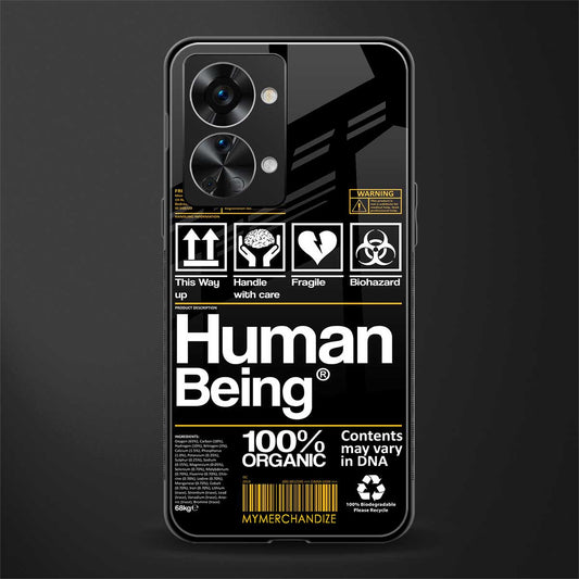 human being label glass case for phone case | glass case for oneplus nord 2t 5g