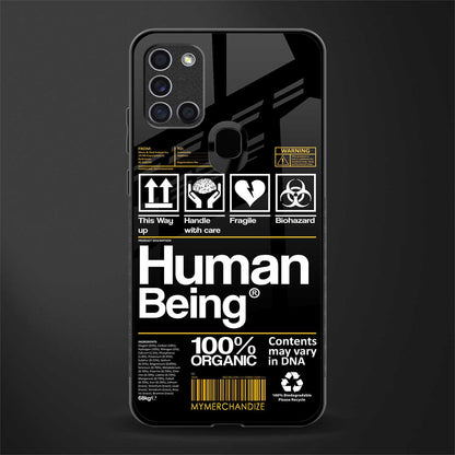 human being label phone cover for samsung galaxy a21s