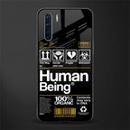 human being label phone cover for oppo f15