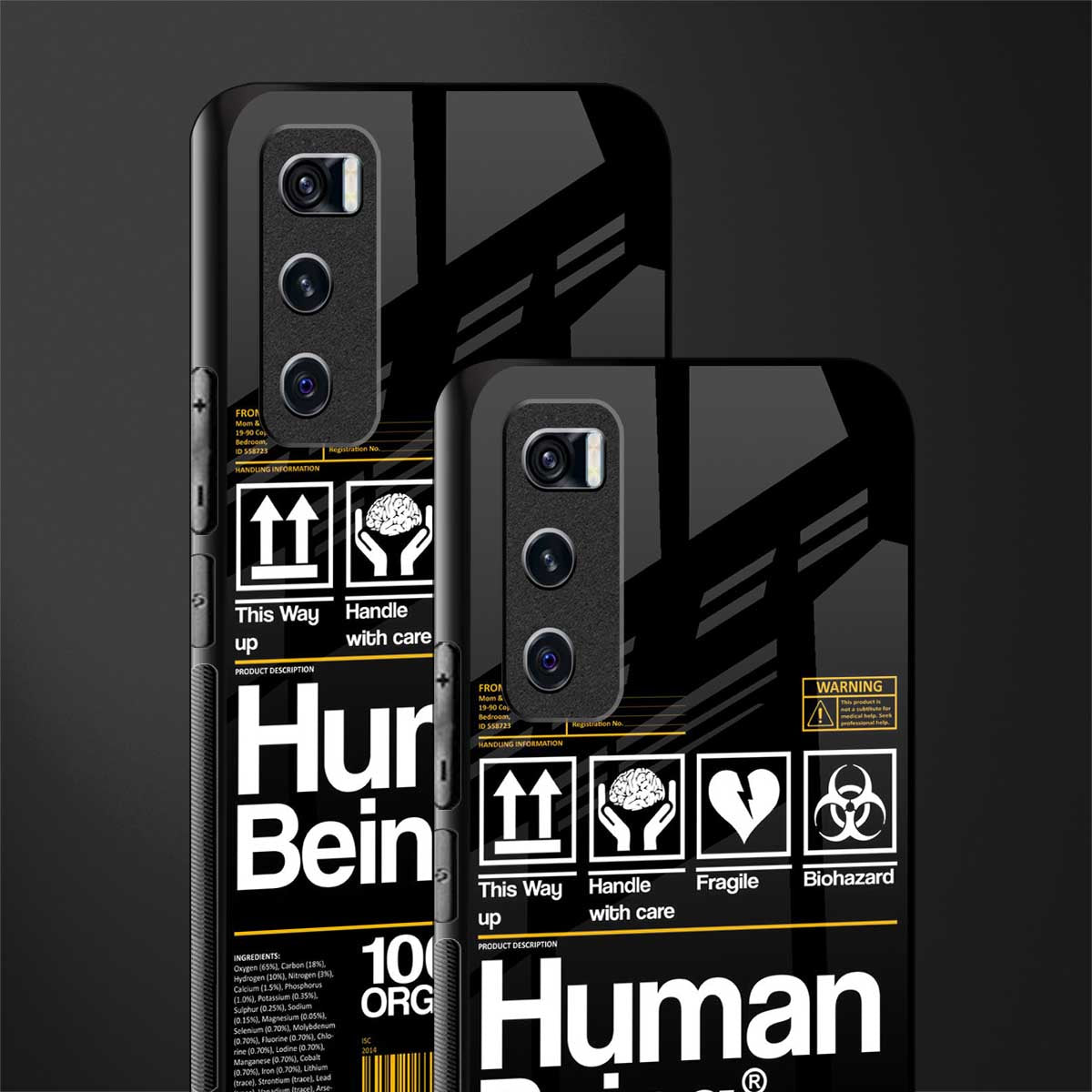 human being label phone cover for vivo v20 se