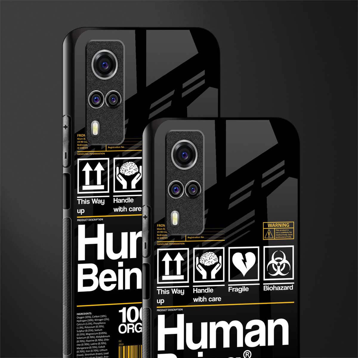 human being label phone cover for vivo y51