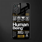 human being label phone cover for redmi note 10s