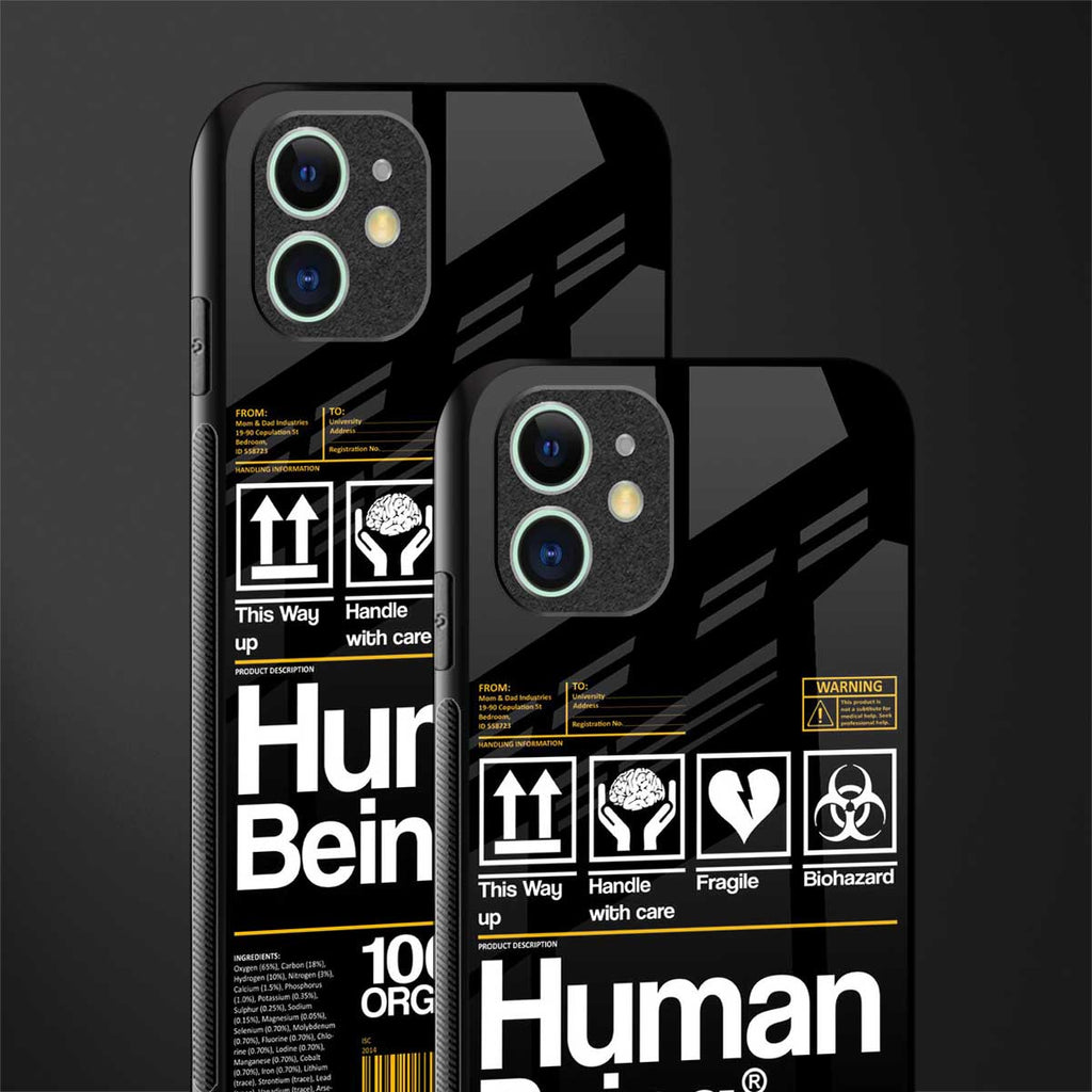 human being label phone cover for iphone 12 mini
