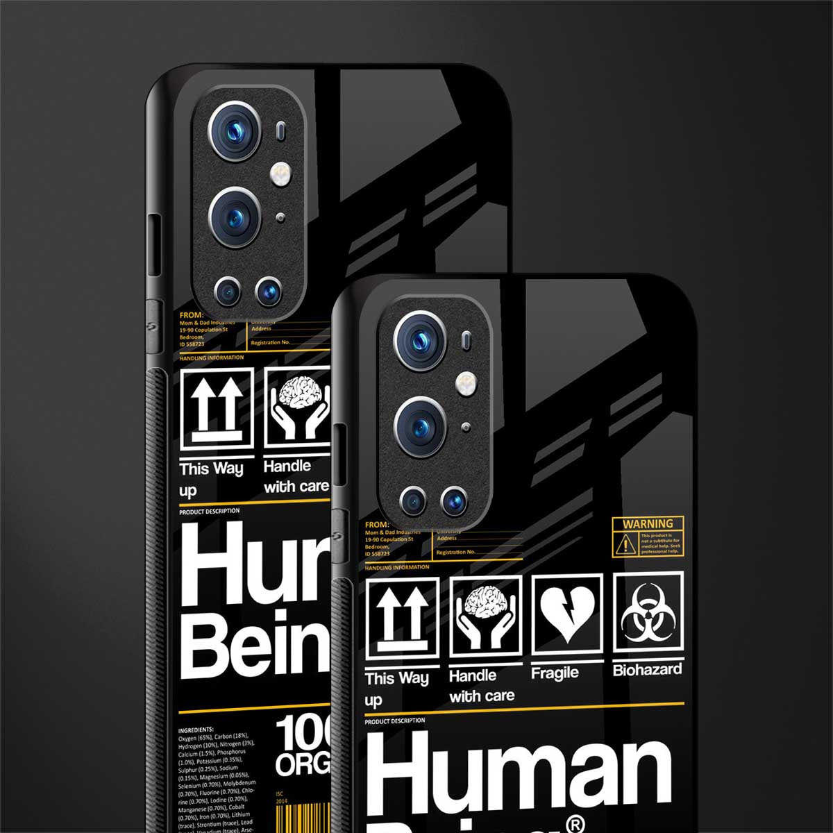 human being label phone cover for oneplus 9 pro