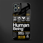 human being label phone cover for iphone 12 mini