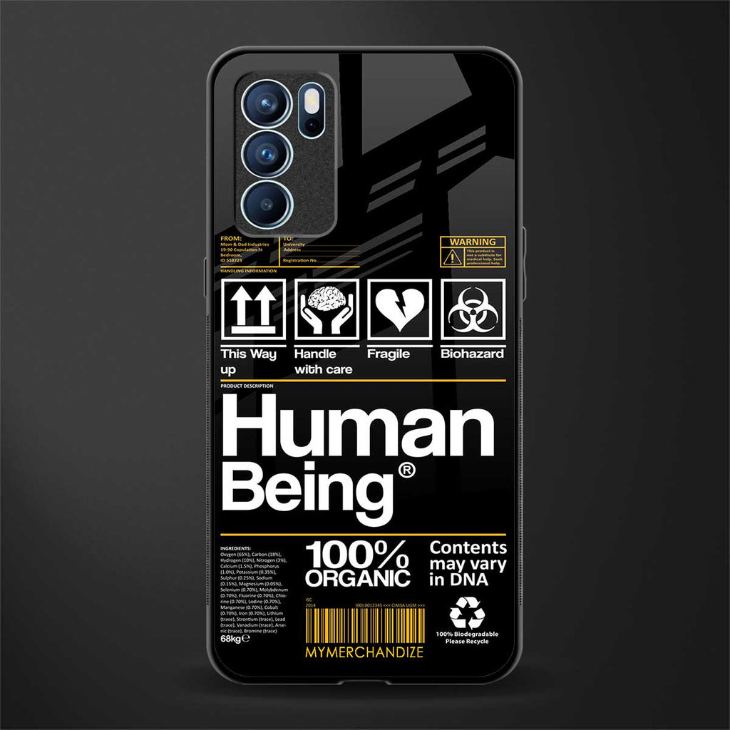 human being label phone cover for oppo reno6 pro 5g