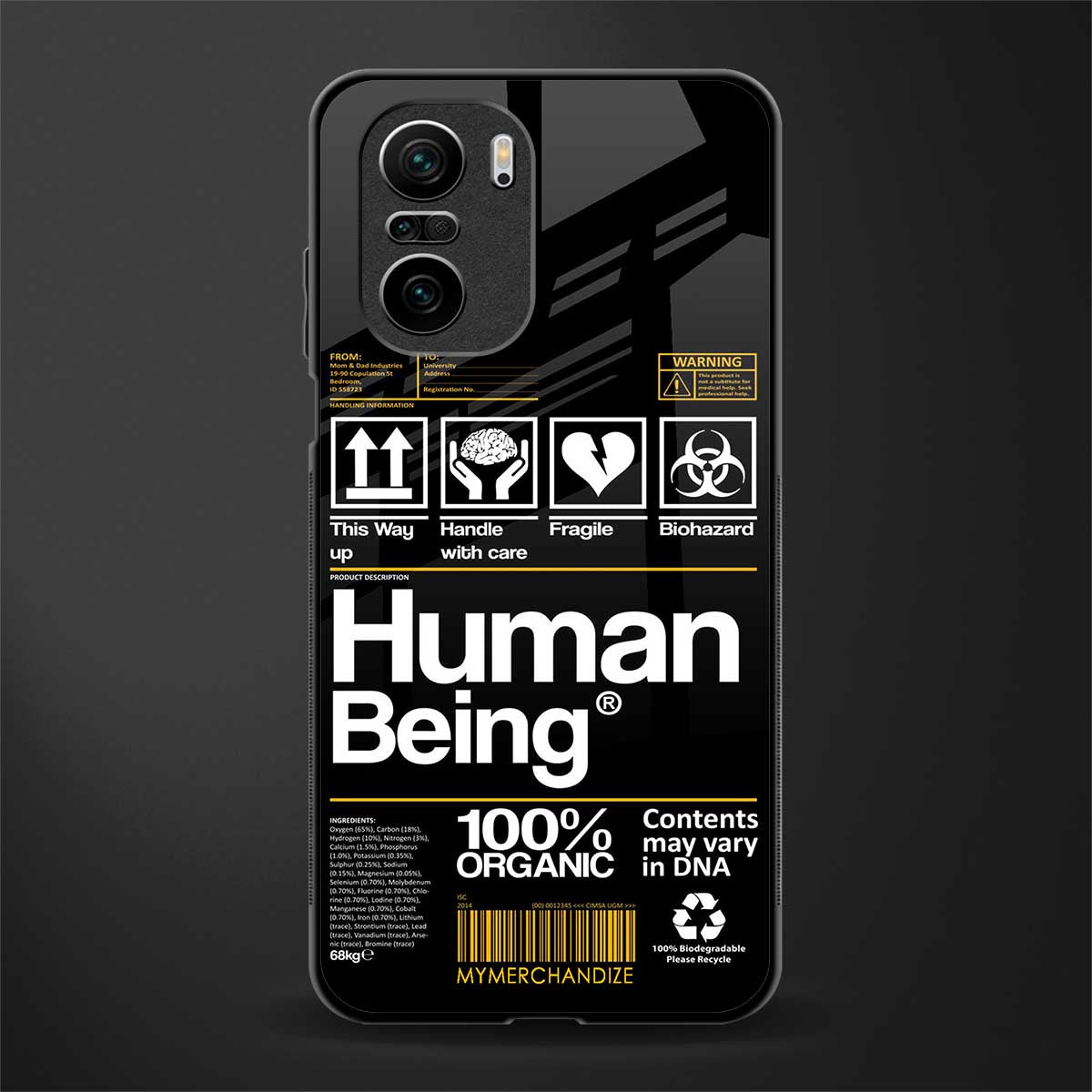 human being label phone cover for mi 11x 5g